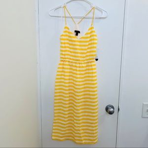 Bright yellow dress.